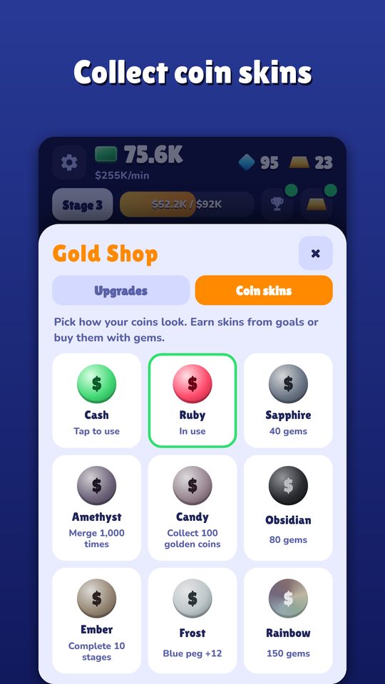 Coin skins collection